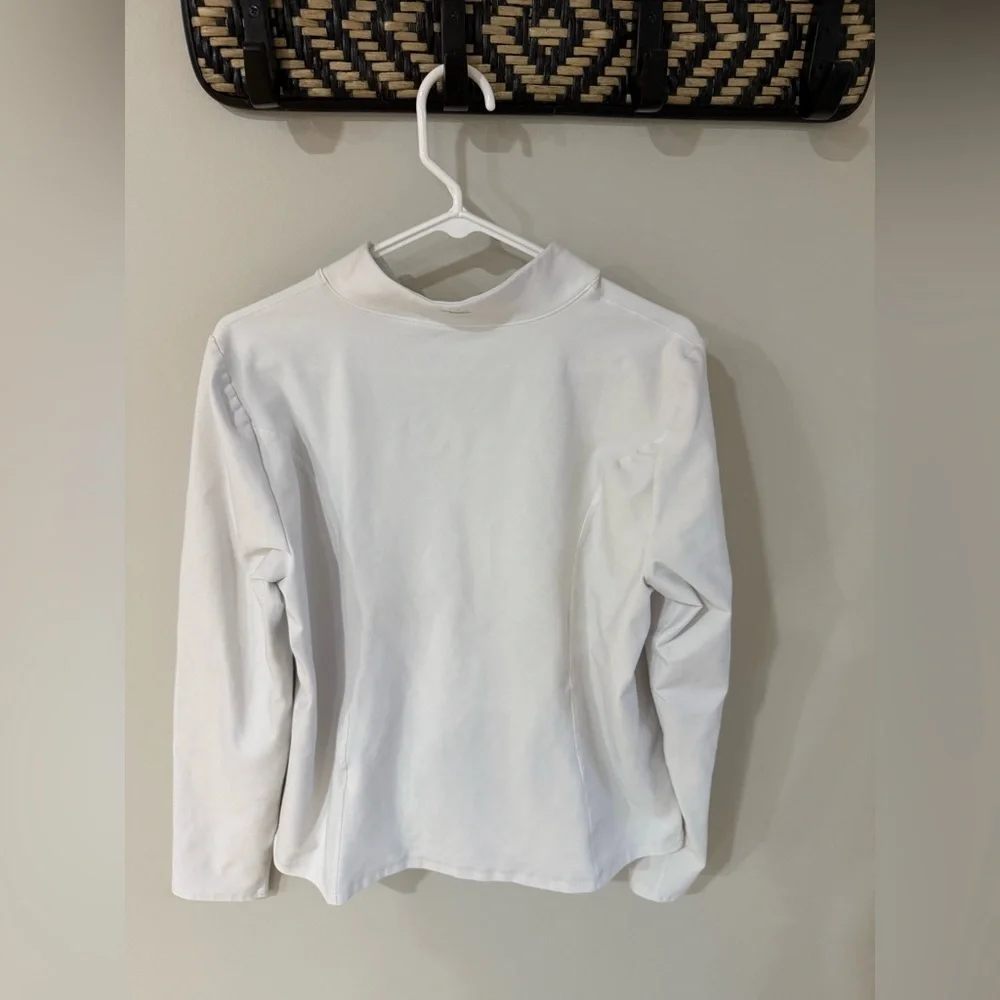 Beyond Yoga On The Go Mock Neck Sweatshirt - Cloud White - Size Extra Large XL